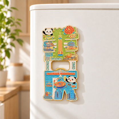 Chongqing Panda Hotpot -Refrigerator Magnet V2