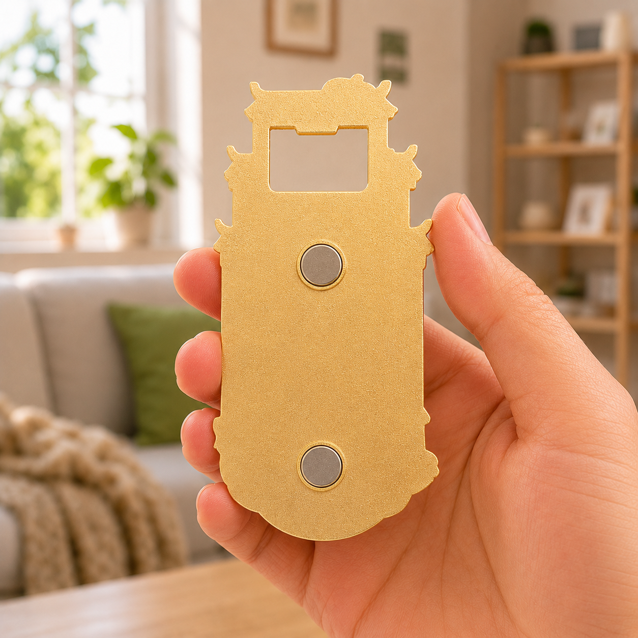 Magnetic Bottle Opener & Refrigerator Magnet | Hongcun Ancient Village Design | Huizhou Architecture 3D Enamel Gift | Kitchen Décor