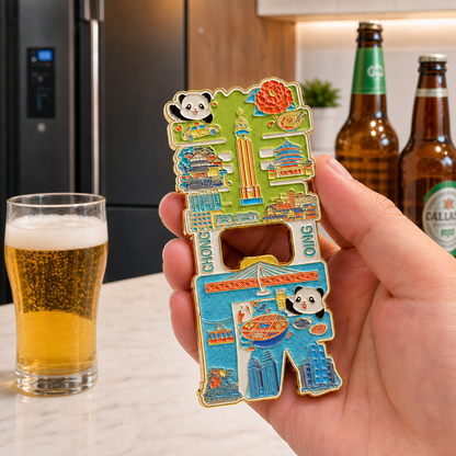Magnetic Bottle Opener & Refrigerator Sticker | Cultural Gift & Kitchen Decor