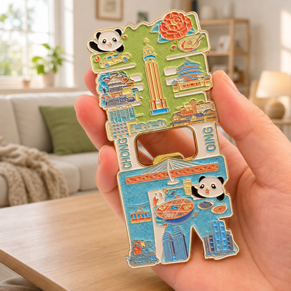 Magnetic Bottle Opener & Refrigerator Sticker | Cultural Gift & Kitchen Decor