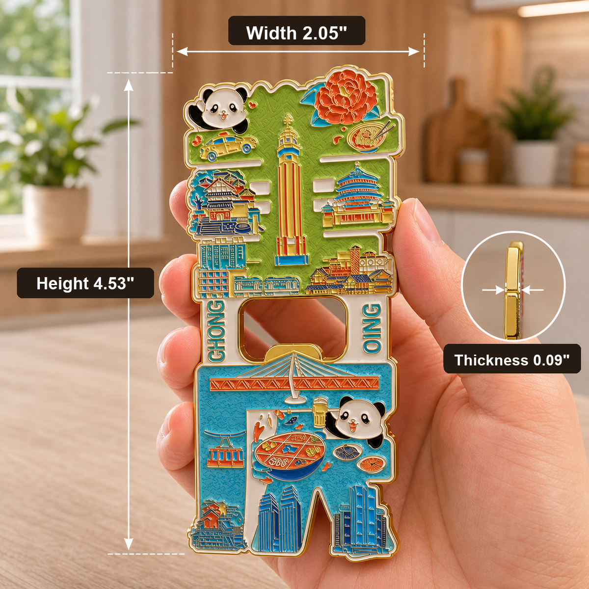 Magnetic bottle opener dimensions