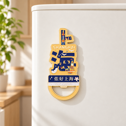 Shanghai Skyline -Refrigerator Magnet V2