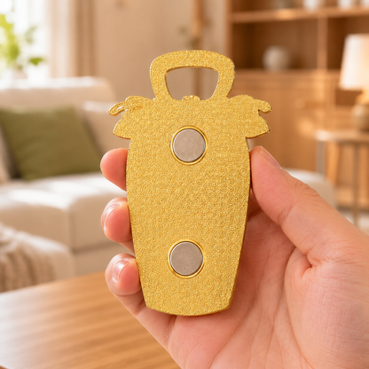 Magnetic Bottle Opener & Refrigerator Magnet | Shaoxing Huangjiu Wine Jar Design | Nü’er Hong 3D Enamel Gift | Kitchen Décor