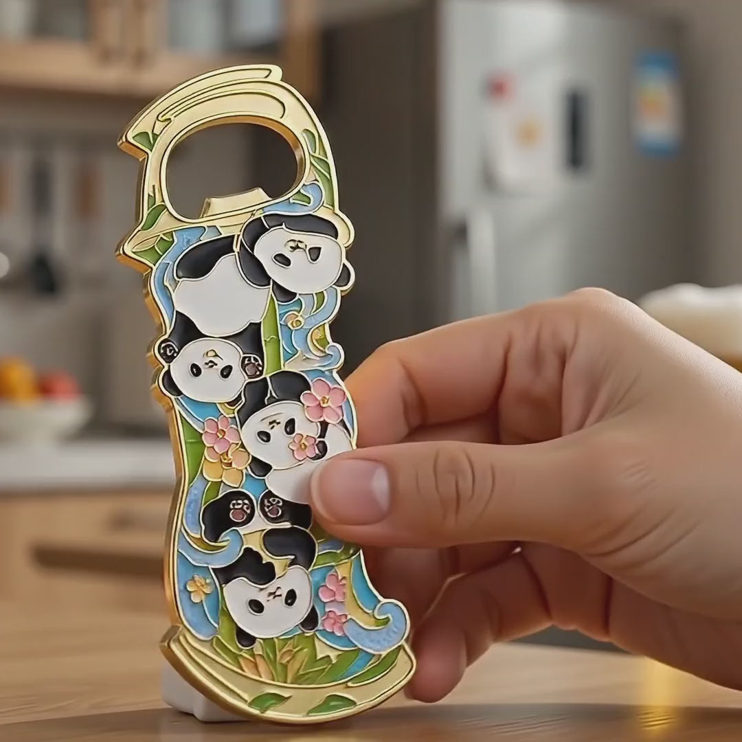 Chengdu Giant Panda-Bottle-opening demonstration